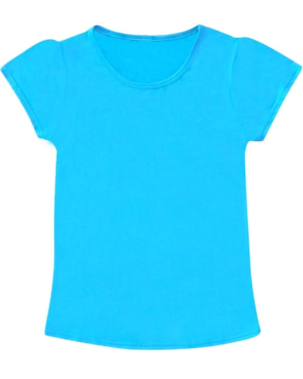 Girl's Softie Blue Knit Scoop Neck Tee Tween (7-14) A Touch of Magnolia Boutique