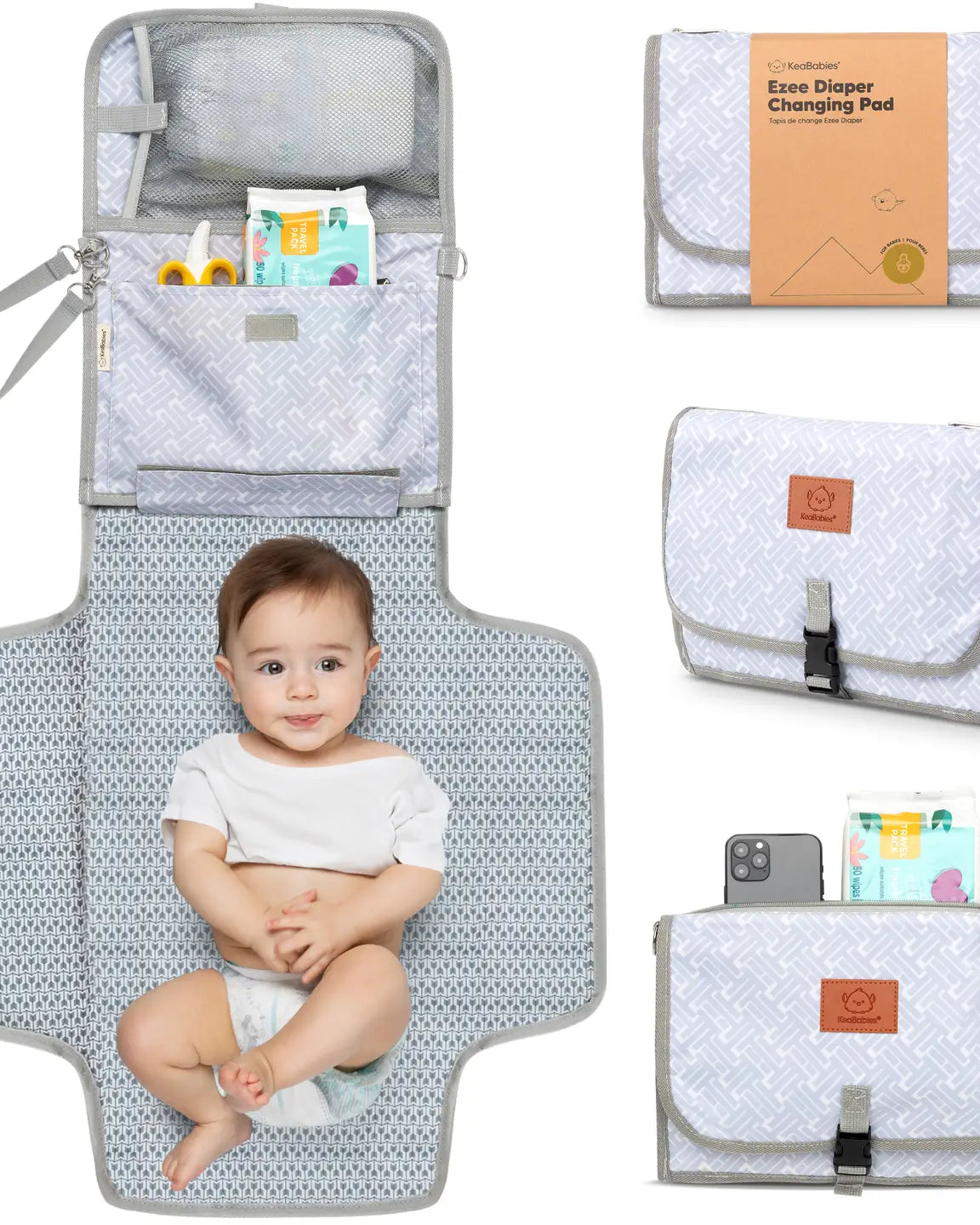 Ezee Portable Diaper Changing Pad, Foldable Changing Mat (multiple options) A Touch of Magnolia Boutique