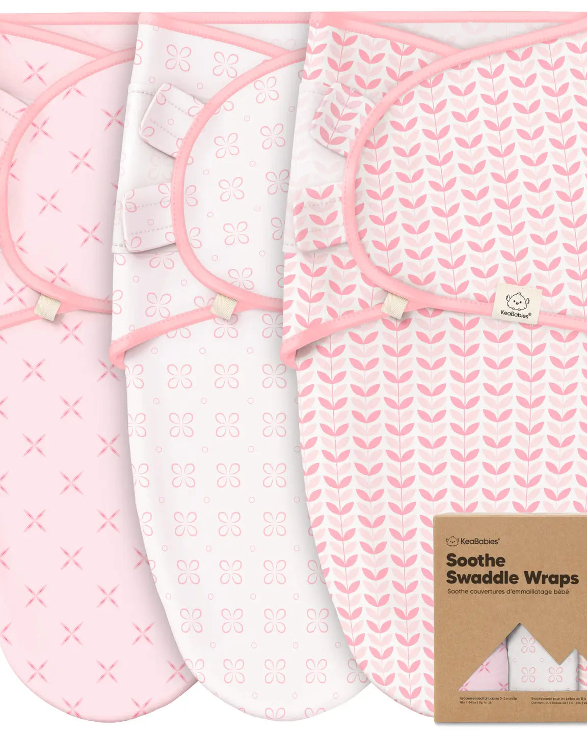 3pk Soothe Baby Swaddles 0-3 Months, Sleep Sack For Newborns (multiple options) A Touch of Magnolia Boutique Blossom