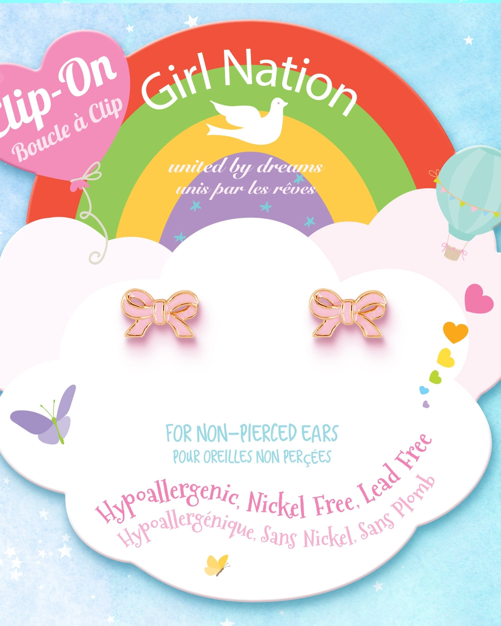 Clip on Pink Bow earrings A Touch of Magnolia Boutique