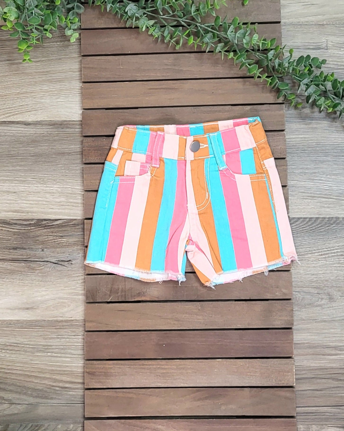 Striped Denim Shorts A Touch of Magnolia Boutique