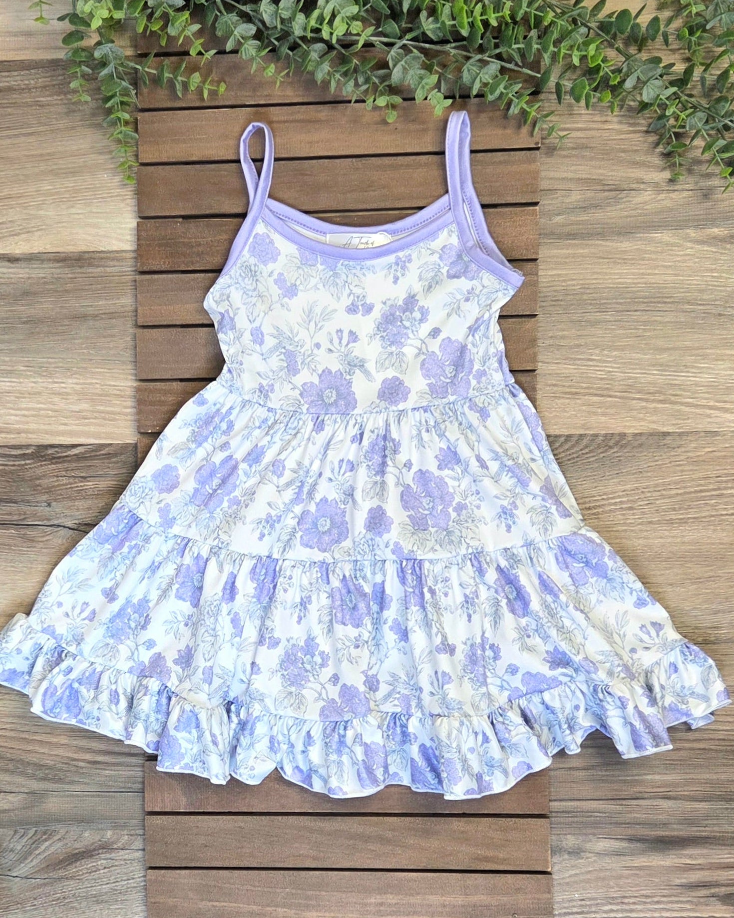 Purple Floral Spaghetti Strap Dress A Touch of Magnolia Boutique