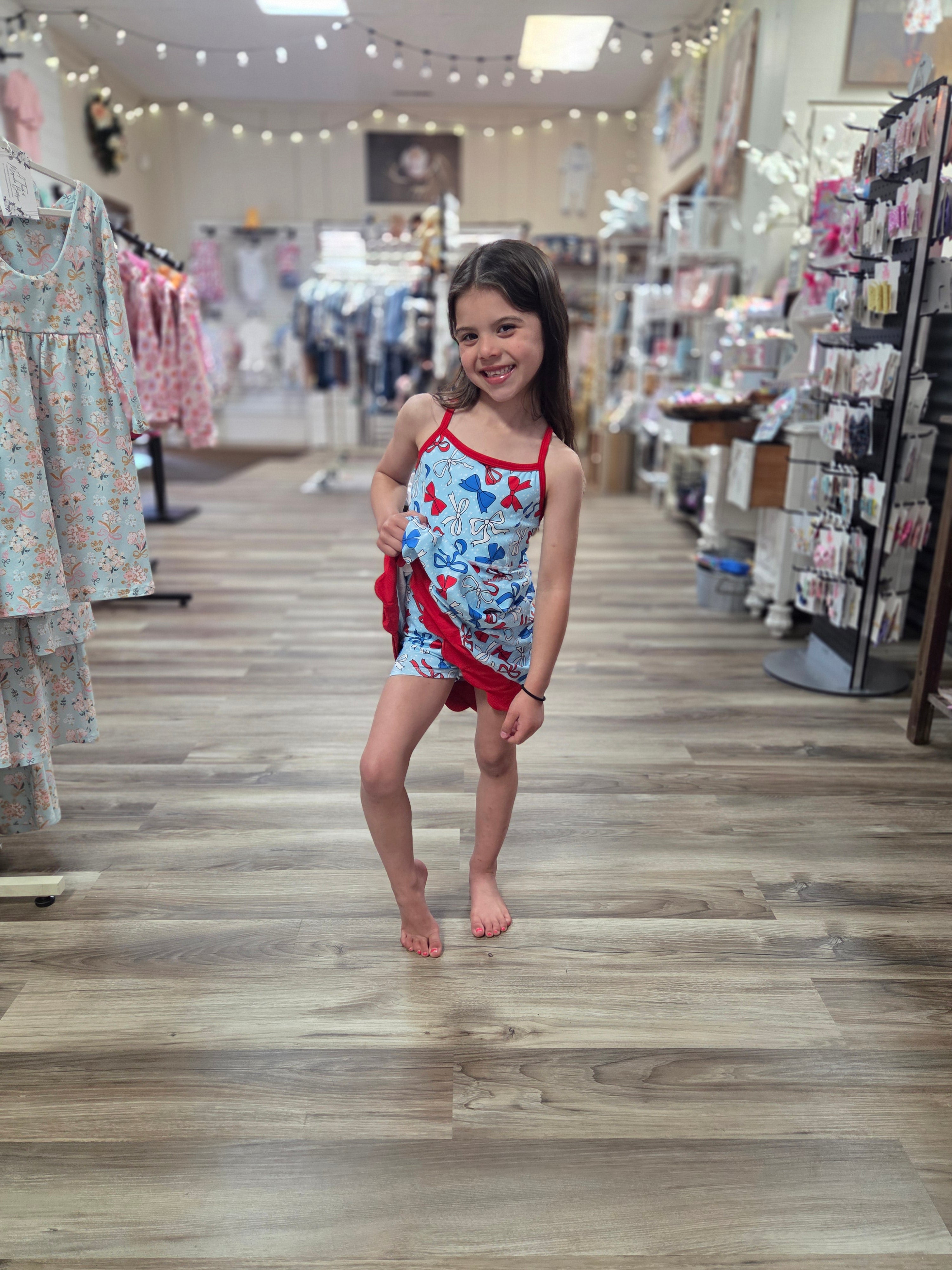 Patriotic Bows Yoga Dress A Touch of Magnolia Boutique