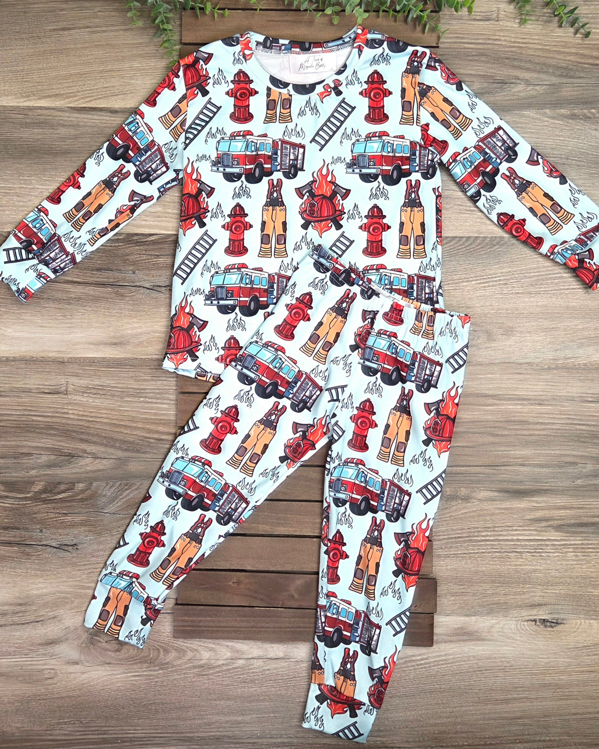 Little Hero Firefighter Pajama Set A Touch of Magnolia Boutique