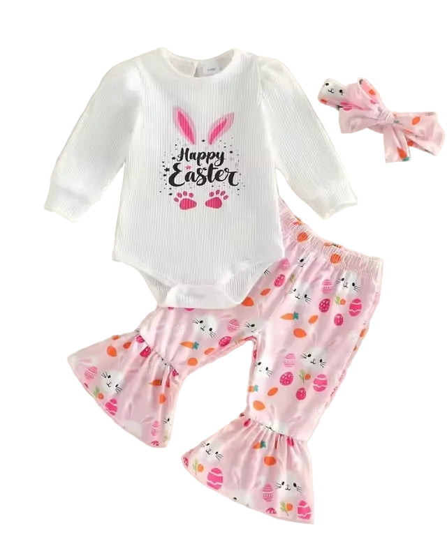 Baby Girl Pink Bunny Outfit Set A Touch of Magnolia Boutique