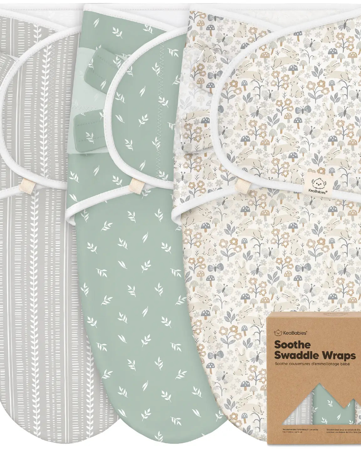 3pk Soothe Baby Swaddles 0-3 Months, Sleep Sack For Newborns (multiple options) A Touch of Magnolia Boutique Prairie