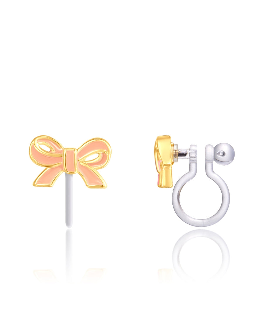 Clip on Pink Bow earrings A Touch of Magnolia Boutique