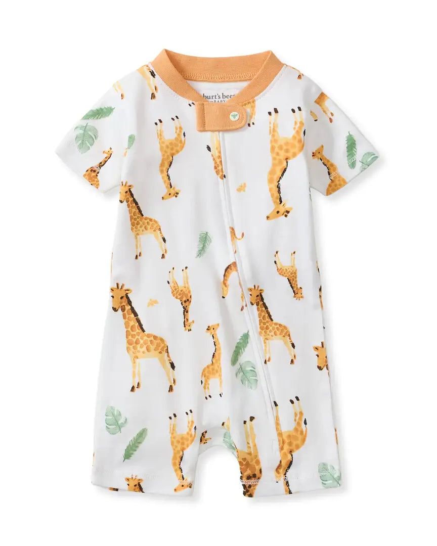 Giraffe Family Organic Baby Sleeper Romper A Touch of Magnolia Boutique