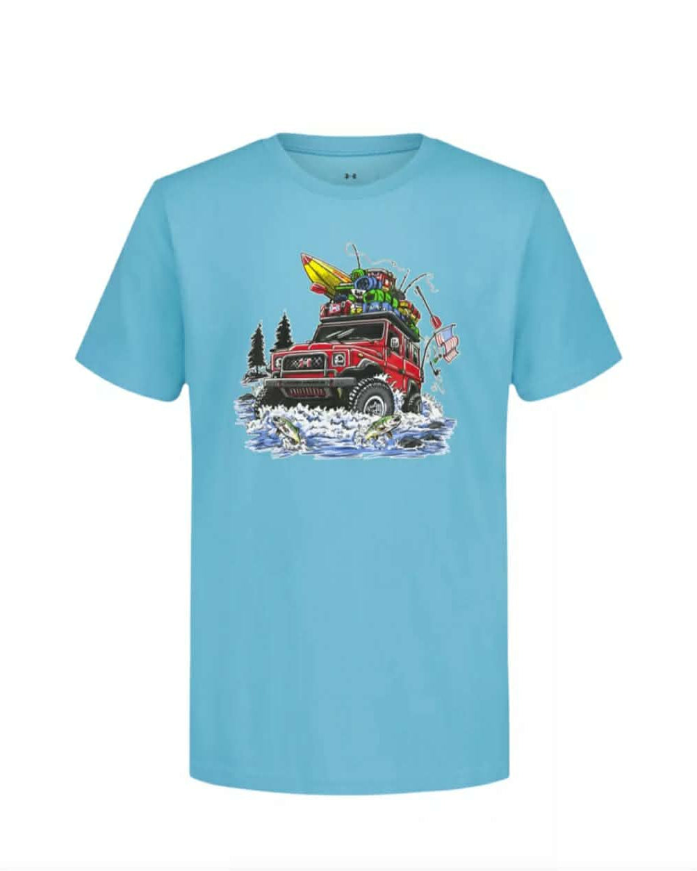 Under Armour® Youth River Run Tee-Fresco Blue A Touch of Magnolia Boutique