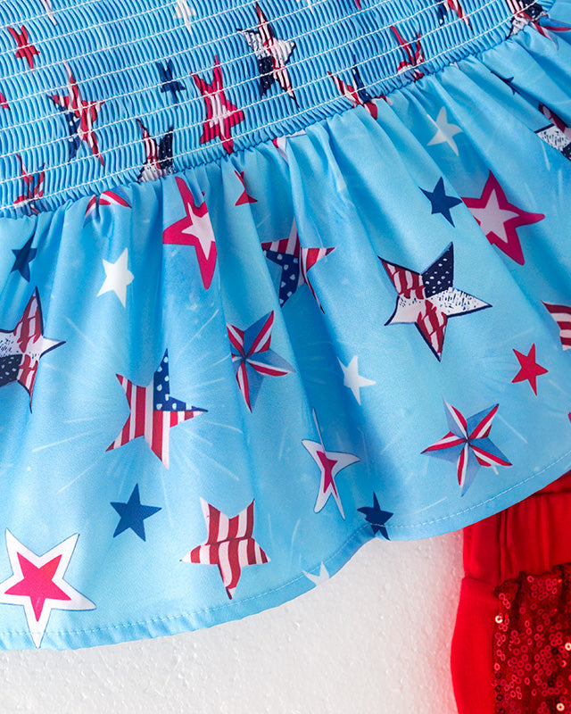 Red Sequin Shorts and Patriotic Top Set A Touch of Magnolia Boutique