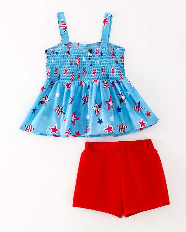 Red Sequin Shorts and Patriotic Top Set A Touch of Magnolia Boutique