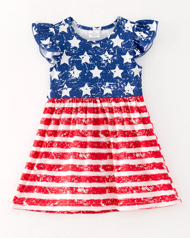 Stars and Stripes Girls Dress A Touch of Magnolia Boutique
