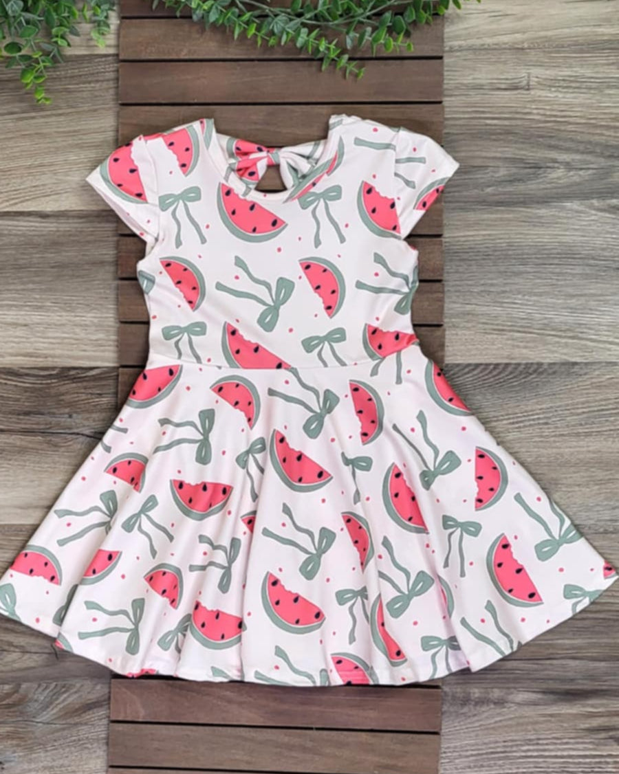 Watermelon and Bows Dress A Touch of Magnolia Boutique