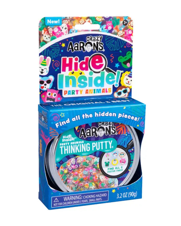 Crazy Aaron's 4" Hide Inside Thinking Putty - Party Animals A Touch of Magnolia Boutique