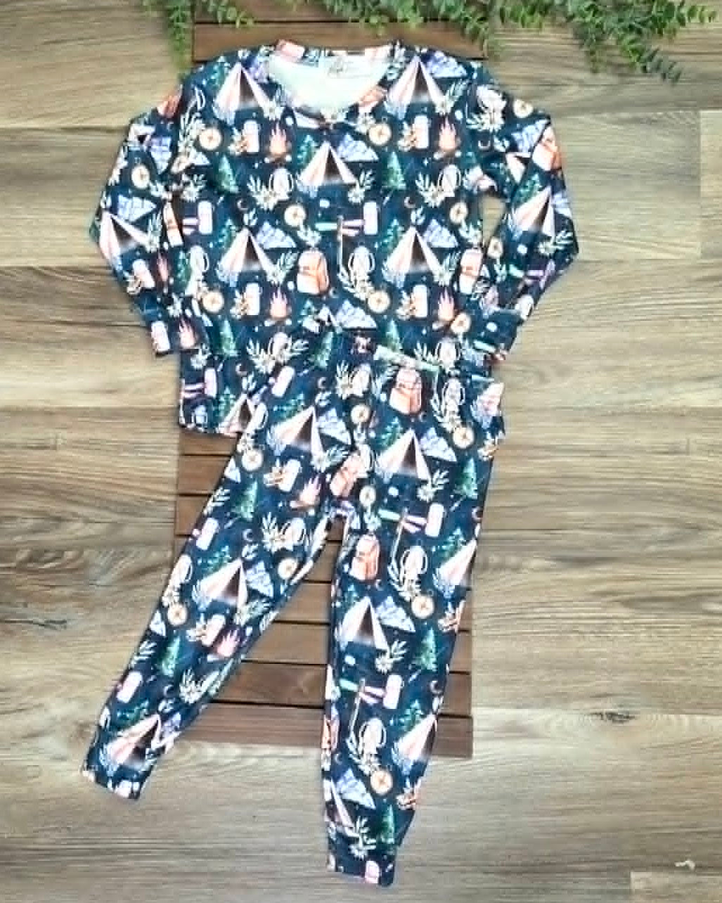Camping Adventure Pastel Pajama Set A Touch of Magnolia Boutique