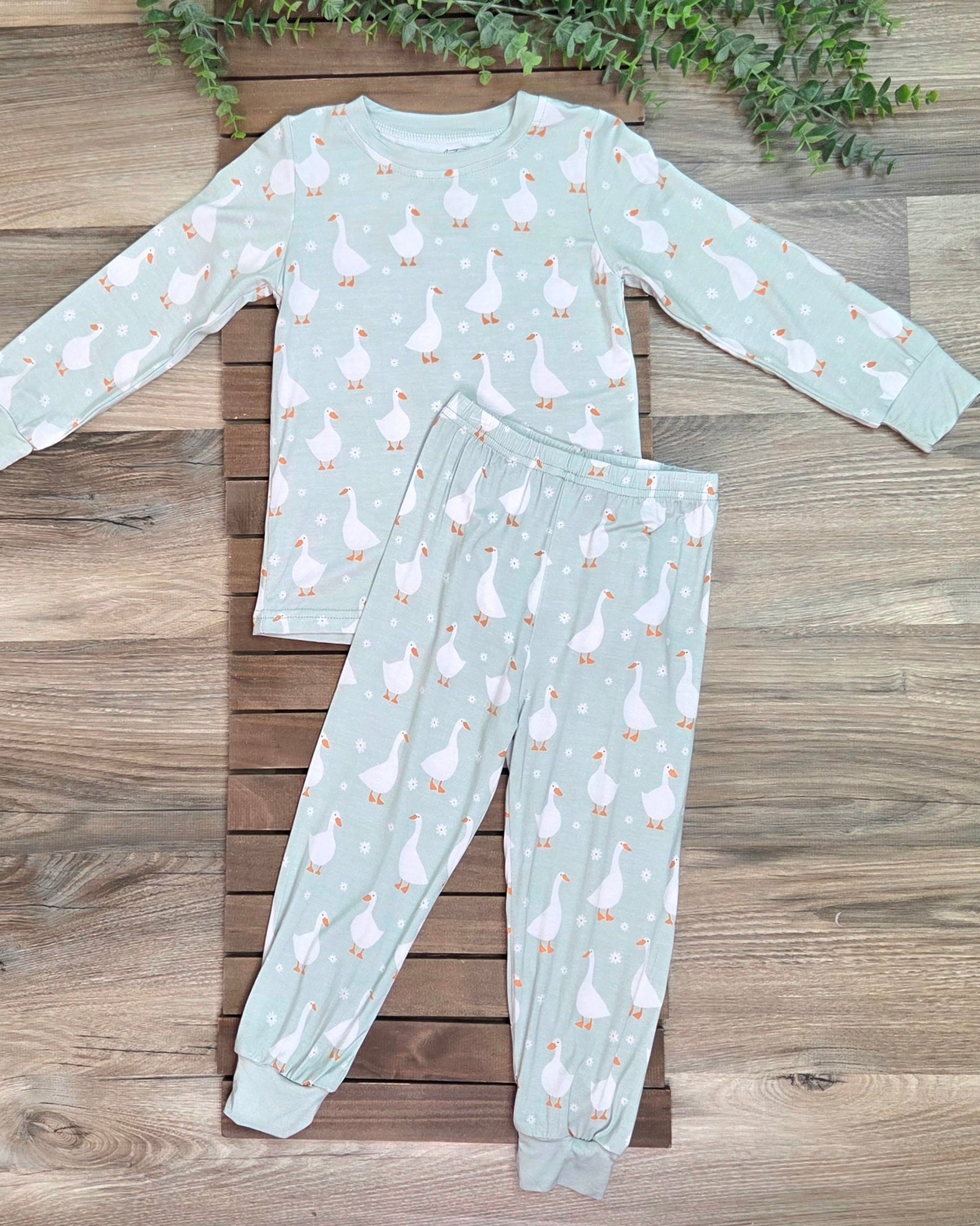Bamboo Goose Two-Piece Pajama Set A Touch of Magnolia Boutique