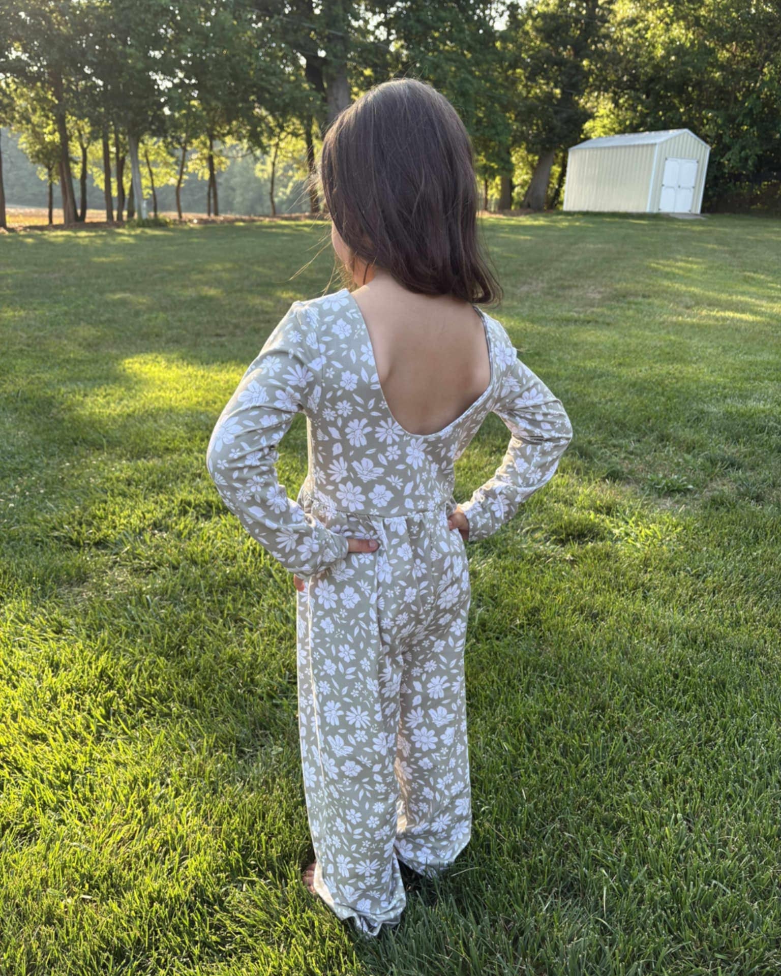 Sage Floral Jumpsuit A Touch of Magnolia Boutique