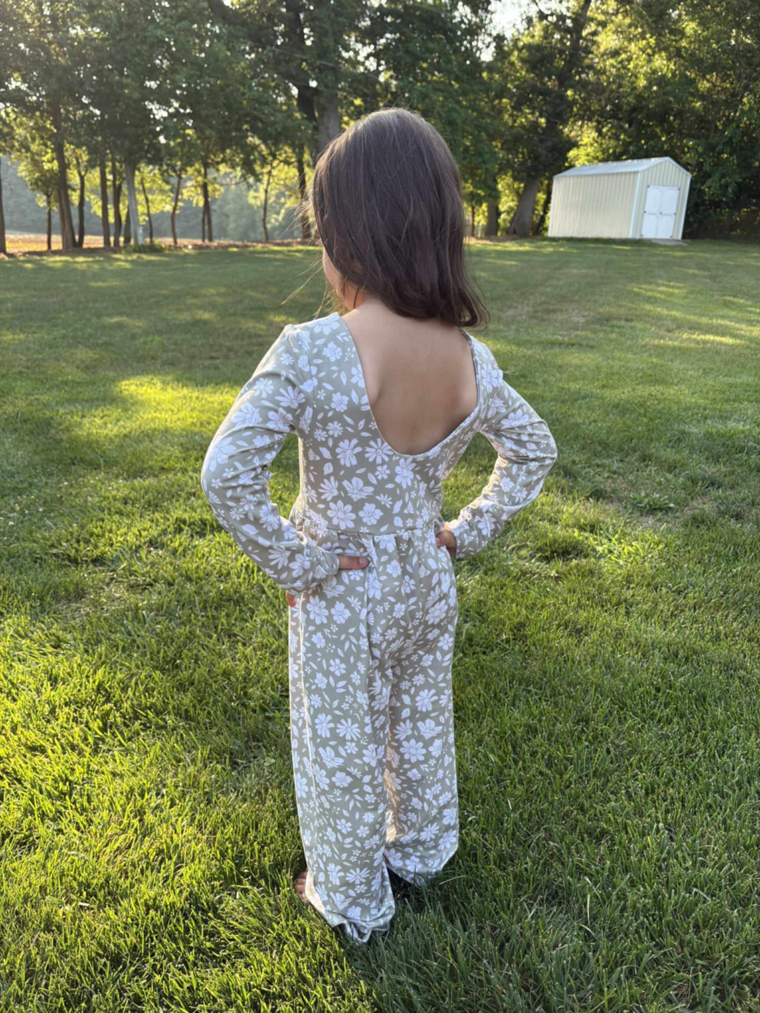 Sage Floral Jumpsuit A Touch of Magnolia Boutique