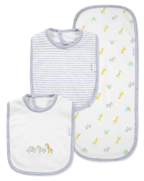 Safari bib-burp 3 pc set A Touch of Magnolia Boutique