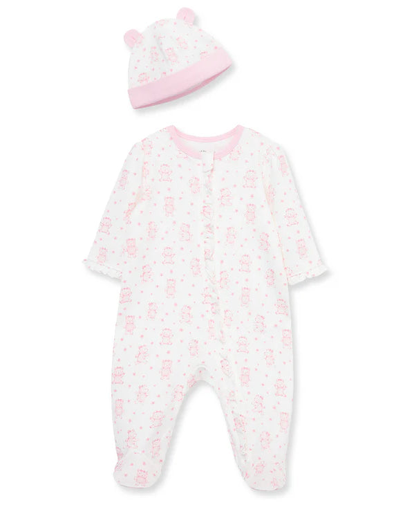 Joyful Bear Footie/hat Sleep/Play Zippie A Touch of Magnolia Boutique