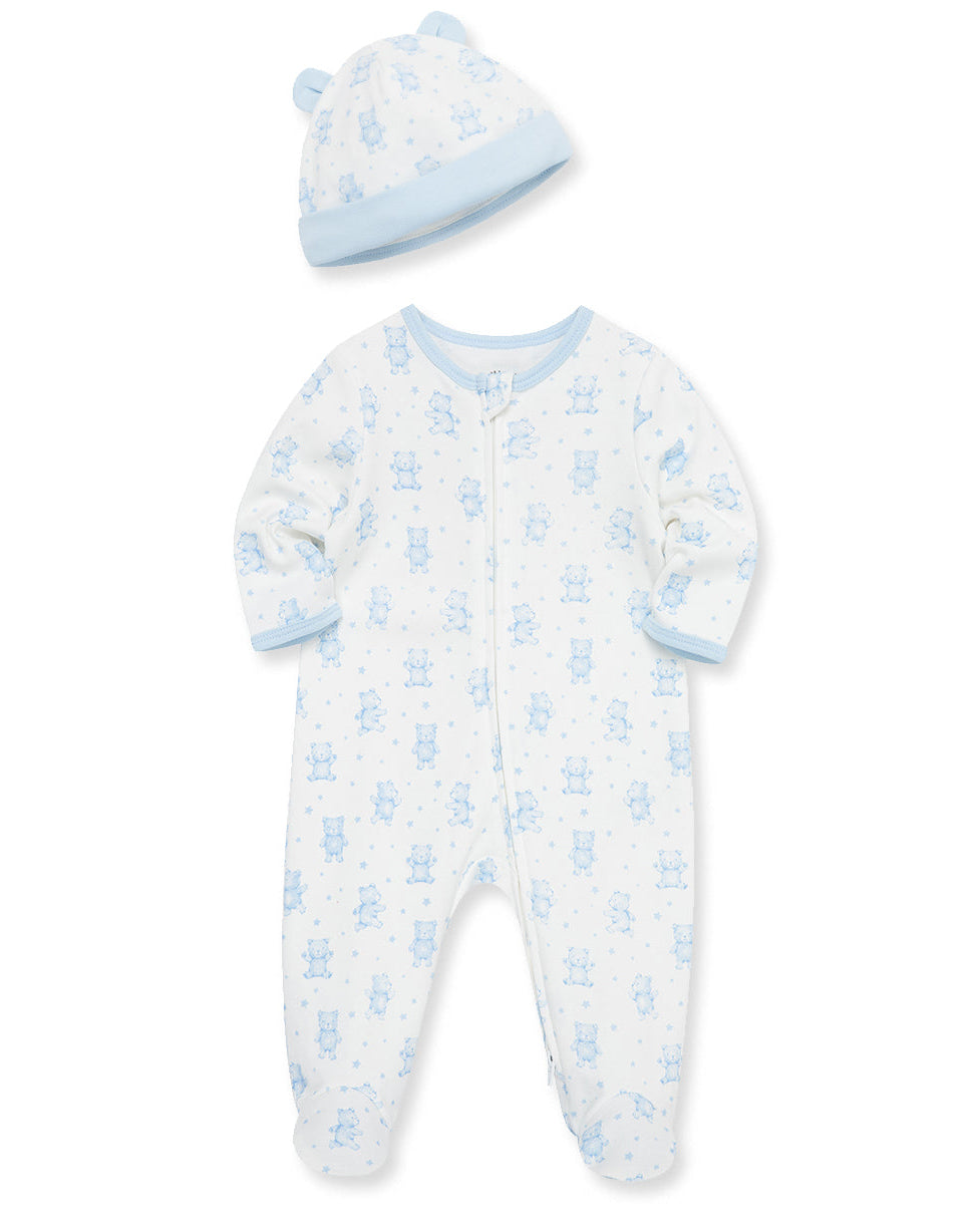 Happy Bear Footie/hat Sleep/Play set A Touch of Magnolia Boutique