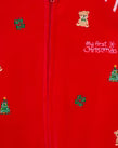 My First Christmas Toy Bear Velour Footie Sleep/Play A Touch of Magnolia Boutique