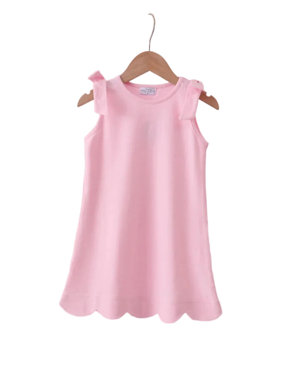 Pink Scallop Hem Sleeveless Dress A Touch of Magnolia Boutique