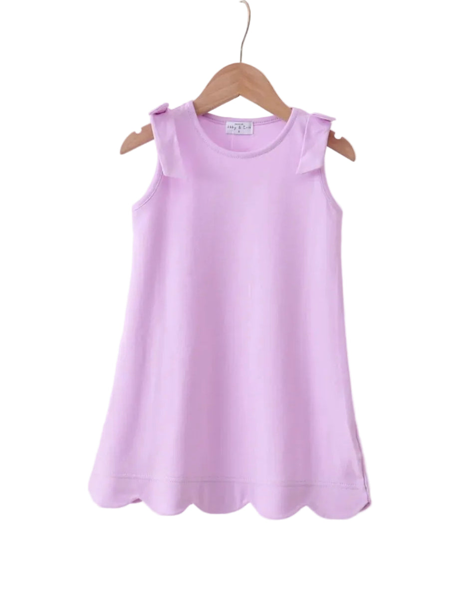 Light Purple Scallop Hem Sleeveless Dress A Touch of Magnolia Boutique