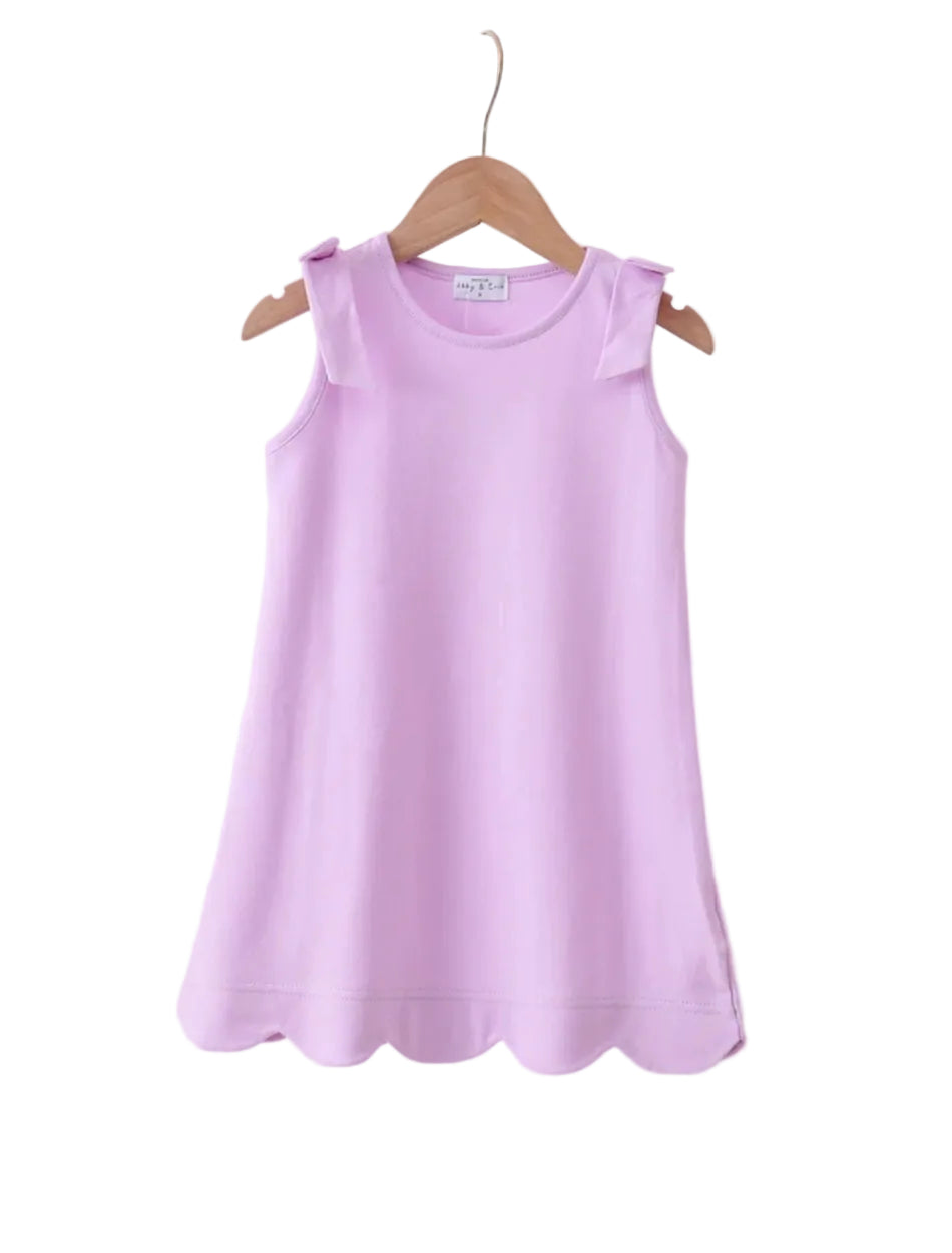 Light Purple Scallop Hem Sleeveless Dress A Touch of Magnolia Boutique