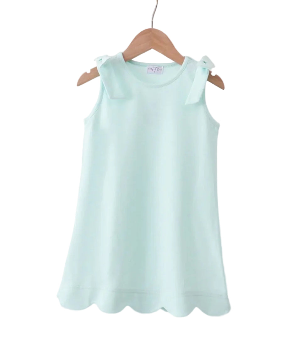 Mint Scallop Hem Sleeveless Dress A Touch of Magnolia Boutique
