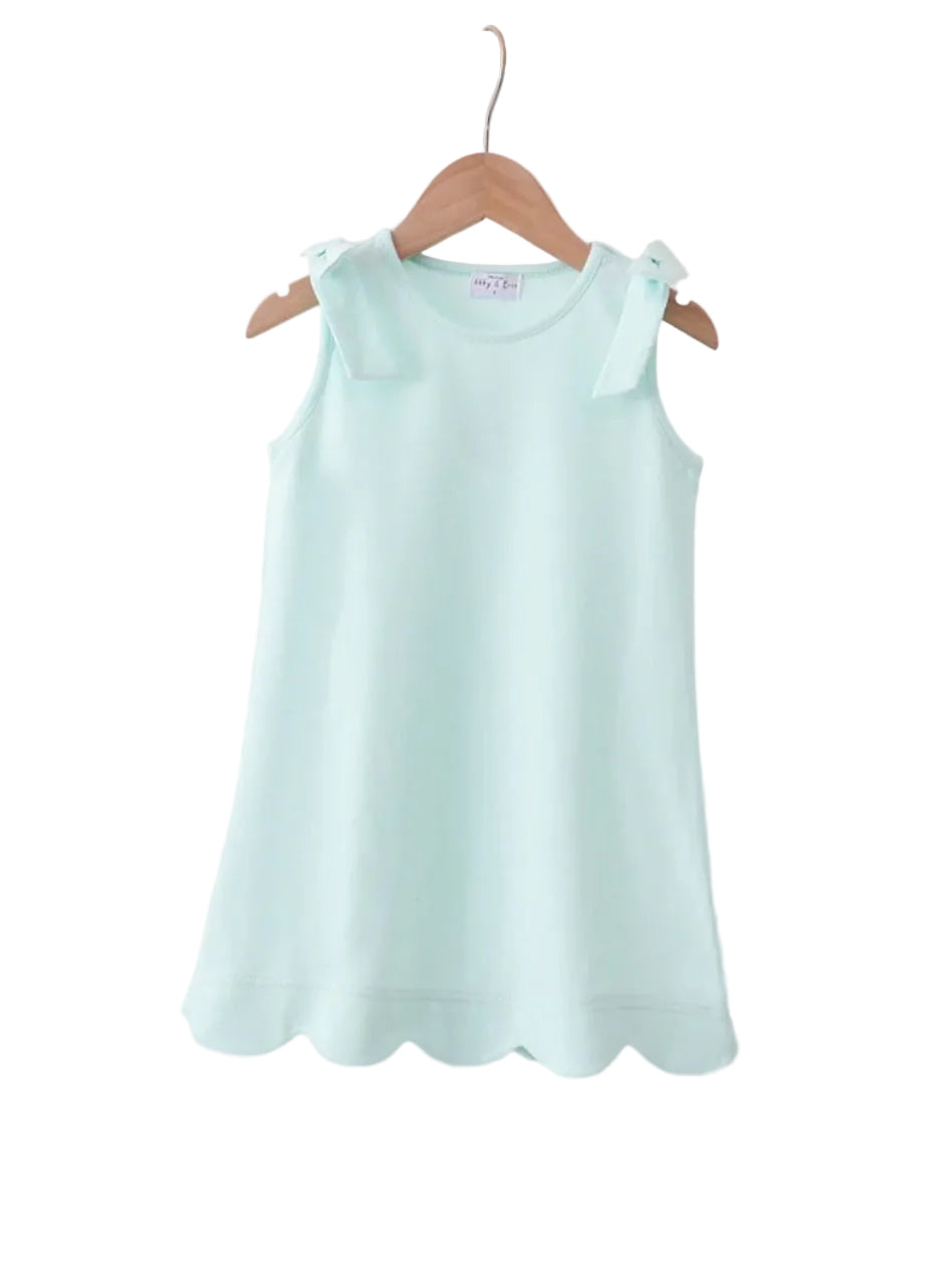 Mint Scallop Hem Sleeveless Dress A Touch of Magnolia Boutique