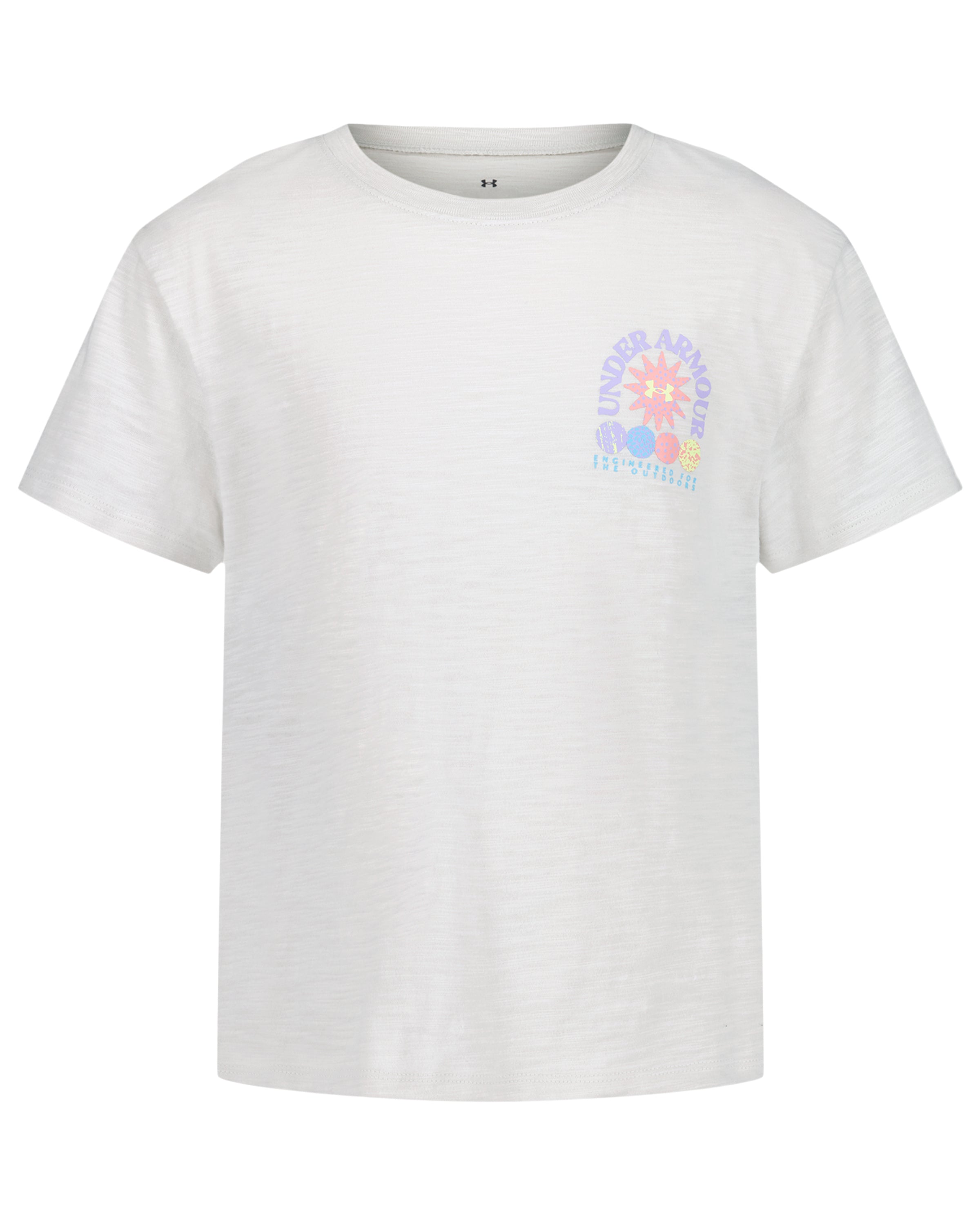 Under Armour® Youth Girls Fossil Stack Tee-Summit White A Touch of Magnolia Boutique