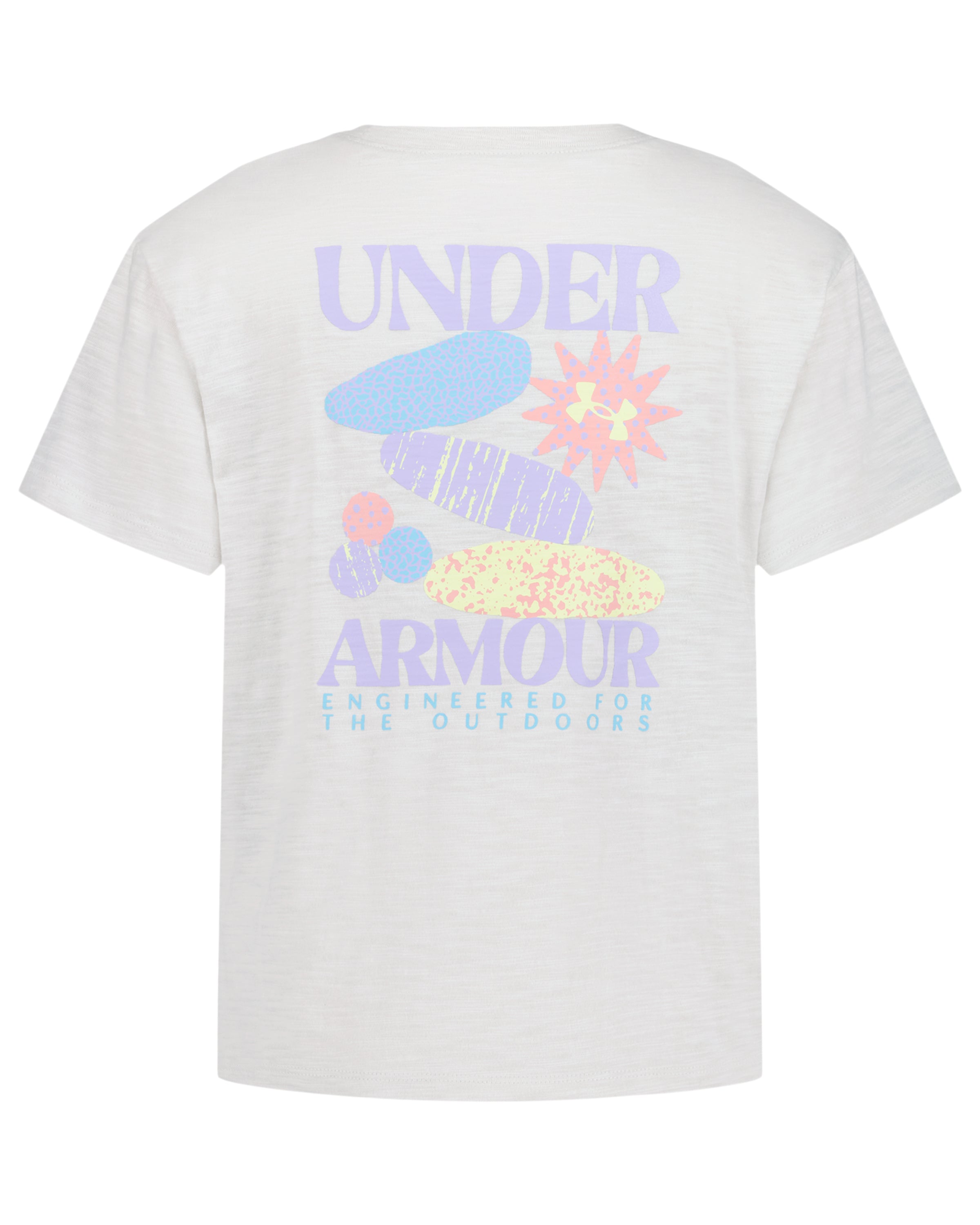 Under Armour® Youth Girls Fossil Stack Tee-Summit White A Touch of Magnolia Boutique