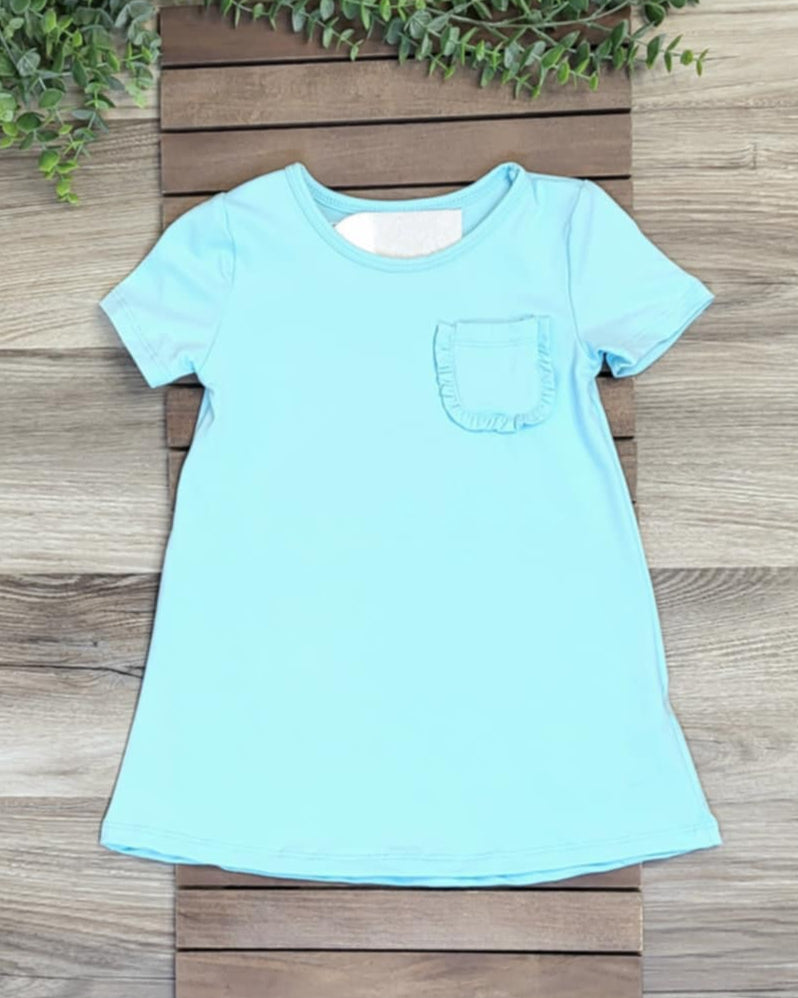Aqua T-Shirt Dress A Touch of Magnolia Boutique