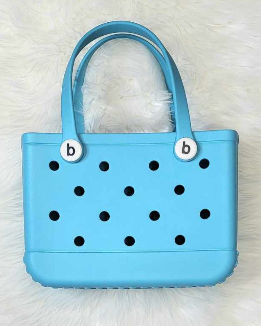 Small EVA bags (multiple solid color and printed options) A Touch of Magnolia Boutique Aqua Blue