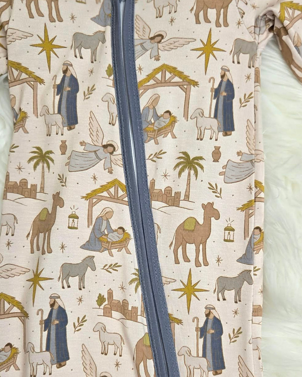 Bamboo Away in a Manger Baby Zipper Romper & Sleeper A Touch of Magnolia Boutique