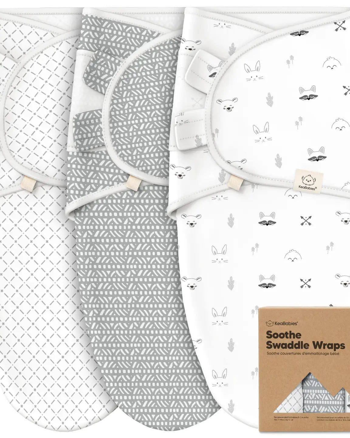 3pk Soothe Baby Swaddles 0-3 Months, Sleep Sack For Newborns (multiple options) A Touch of Magnolia Boutique Nordic