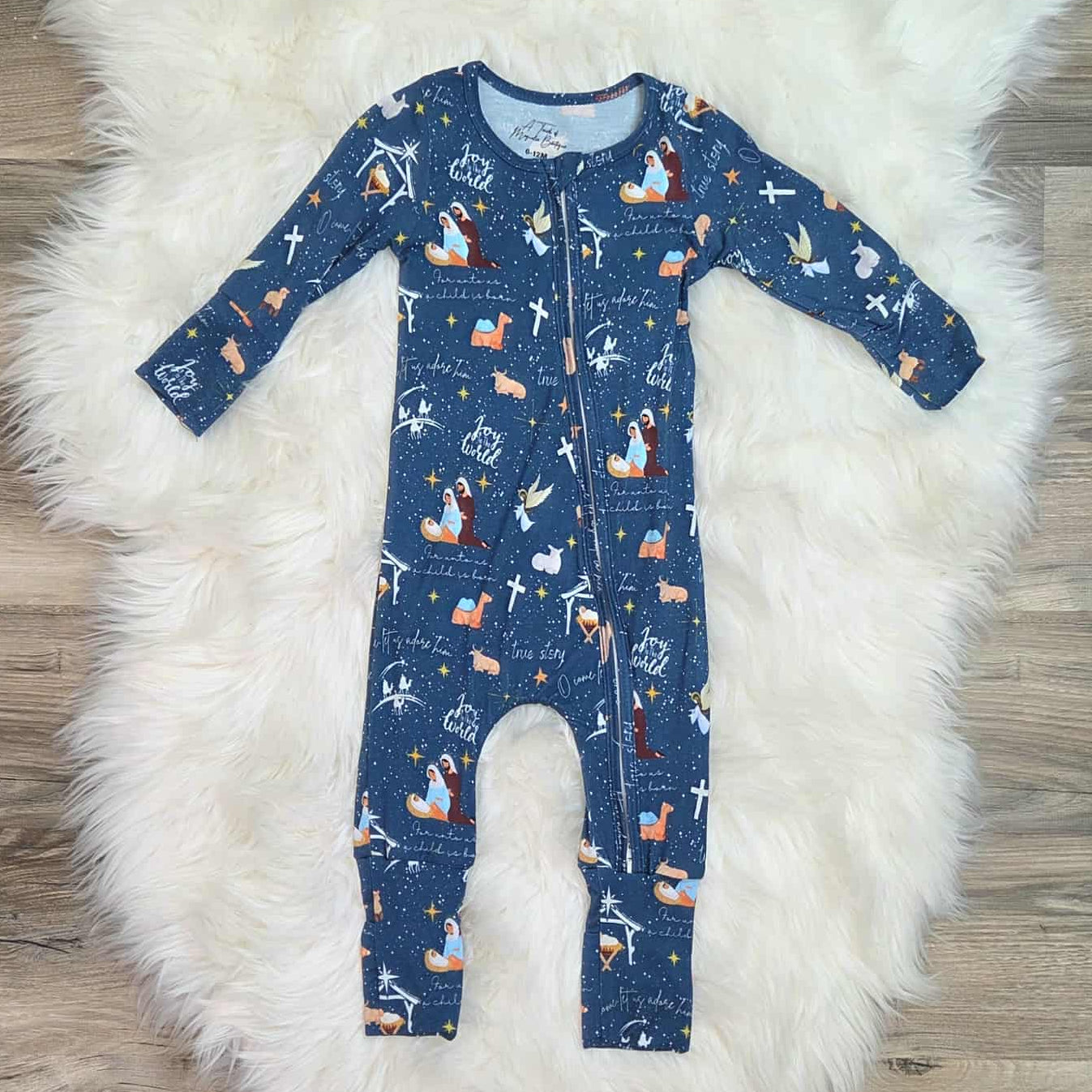Bamboo Nativity Zippie Romper/Sleeper A Touch of Magnolia Boutique