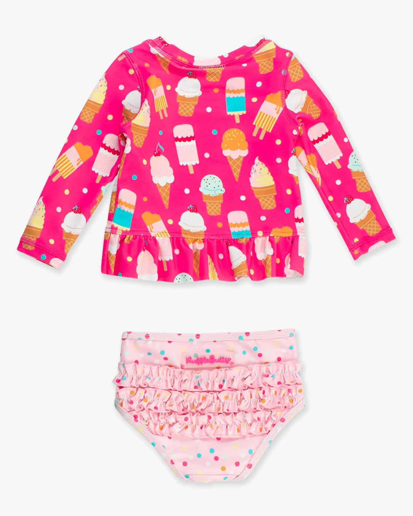 Sweet Scoops Long Sleeve Rash Guard 2 Piece Swimsuit A Touch of Magnolia Boutique