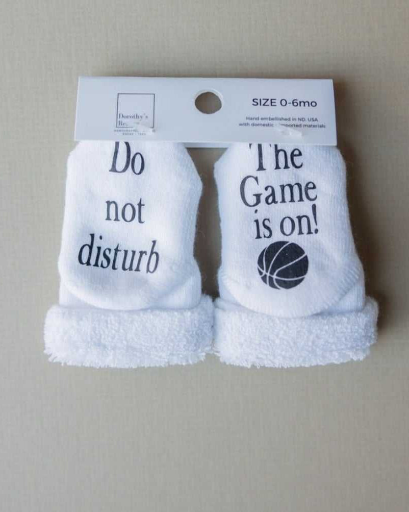 Do not disturb the Game is on Socks A Touch of Magnolia Boutique