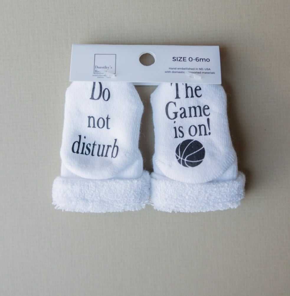 Do not disturb the Game is on Socks A Touch of Magnolia Boutique