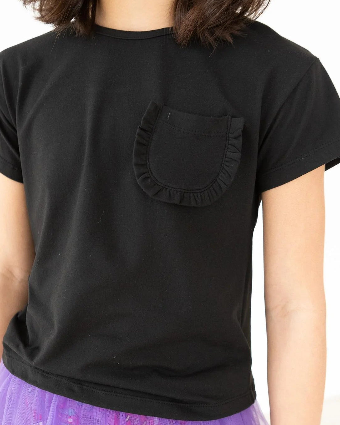 Black Ruffle Pocket top A Touch of Magnolia Boutique