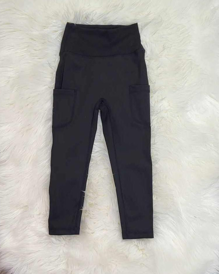 Girls Black Pocket Yoga Leggings A Touch of Magnolia Boutique