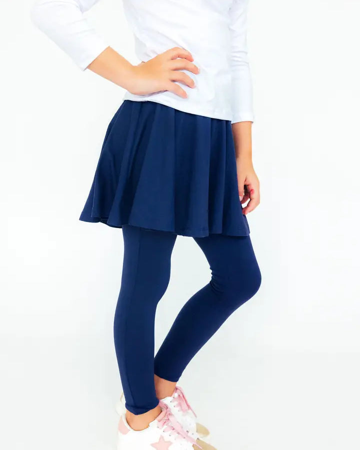 Navy Blue Twirl Skeggings A Touch of Magnolia Boutique