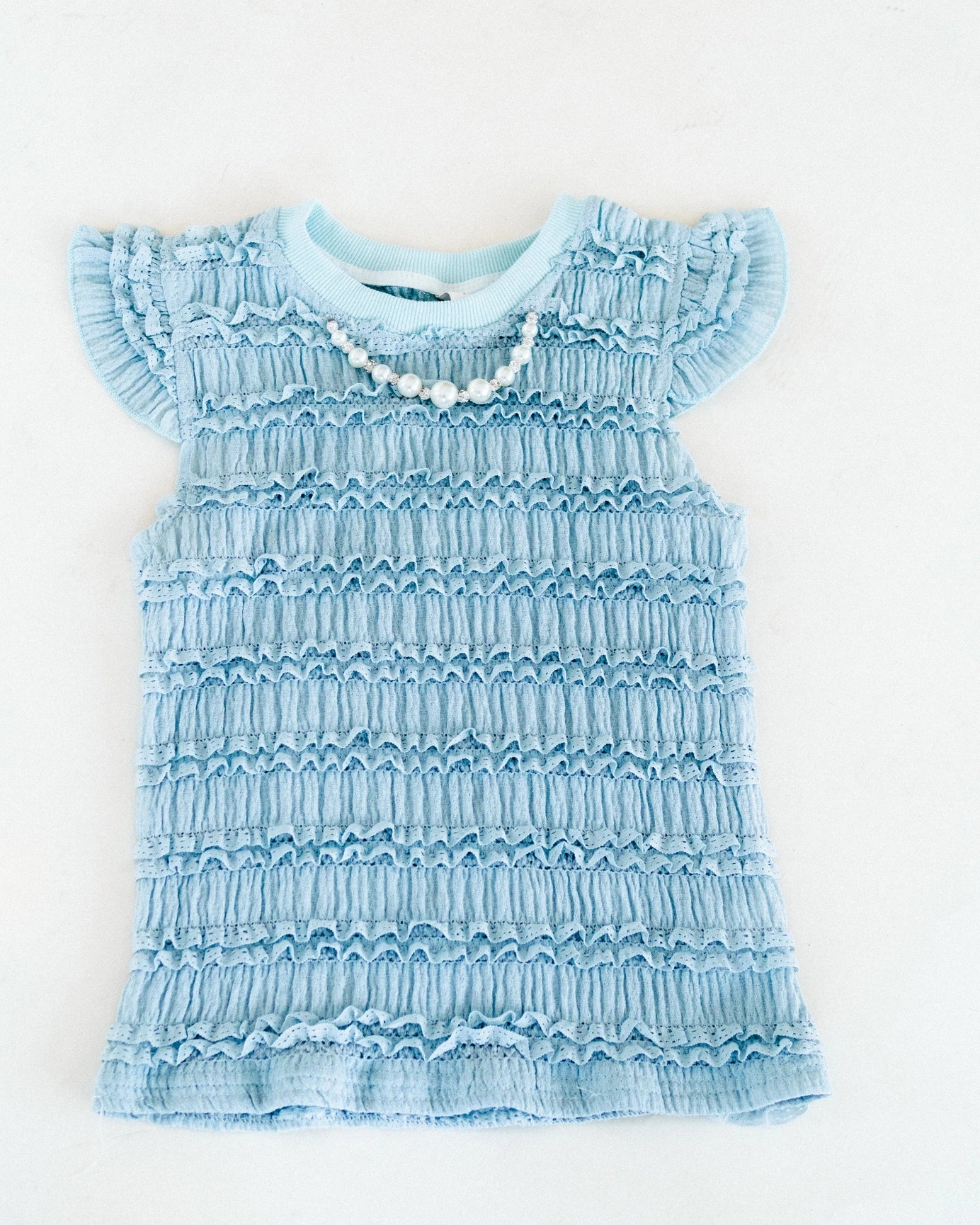 Blue Pearl Ruffle Top and Tulle Skirt Set A Touch of Magnolia Boutique