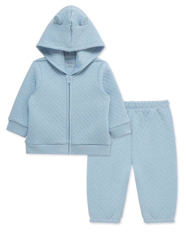 Baby Boy Blue Quilted Jacket and Jogger Set A Touch of Magnolia Boutique