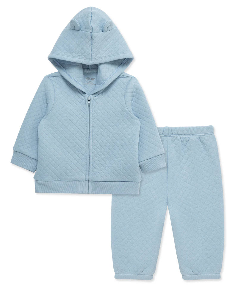 Baby Boy Blue Quilted Jacket and Jogger Set A Touch of Magnolia Boutique