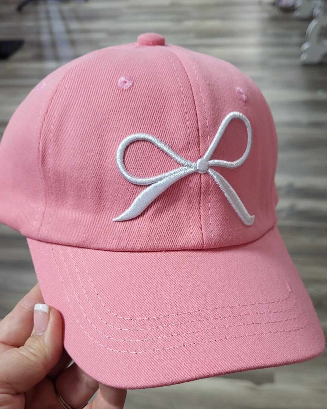 Kids Pink Hat with Bow A Touch of Magnolia Boutique