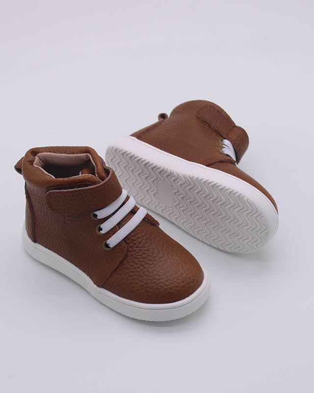 Jax Leather High Top Shoes-Weathered Brown A Touch of Magnolia Boutique