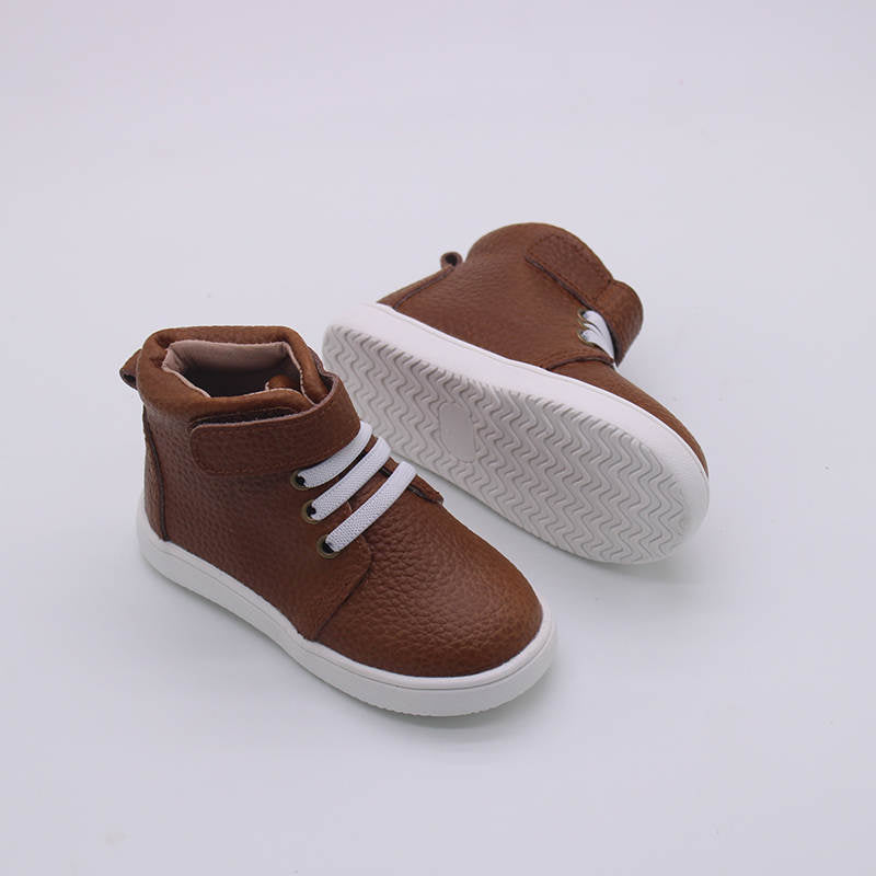 Jax Leather High Top Shoes-Weathered Brown A Touch of Magnolia Boutique